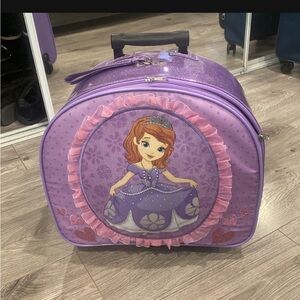 Disney Purple and Pink Sofia the First Kids Travel Bag